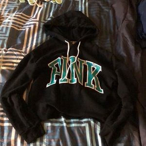 Pink crop hoodie